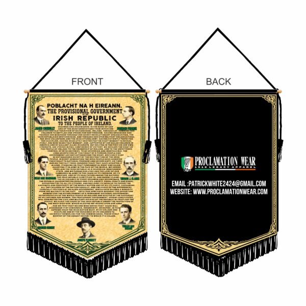 Irish Proclamation 1916 Pennant Front Design Banner